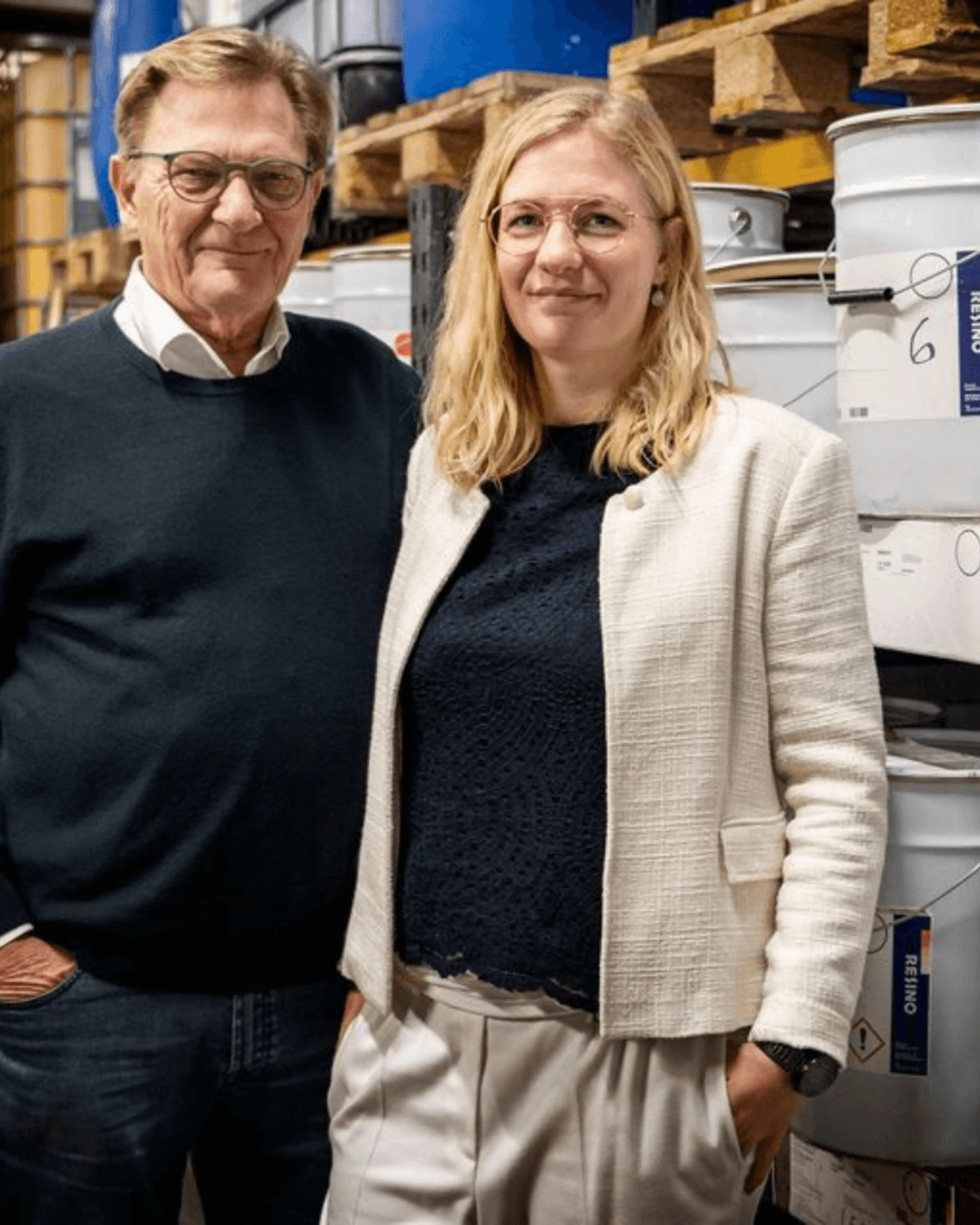 Signe Cederstrøm, Executive MBA participant, with her father