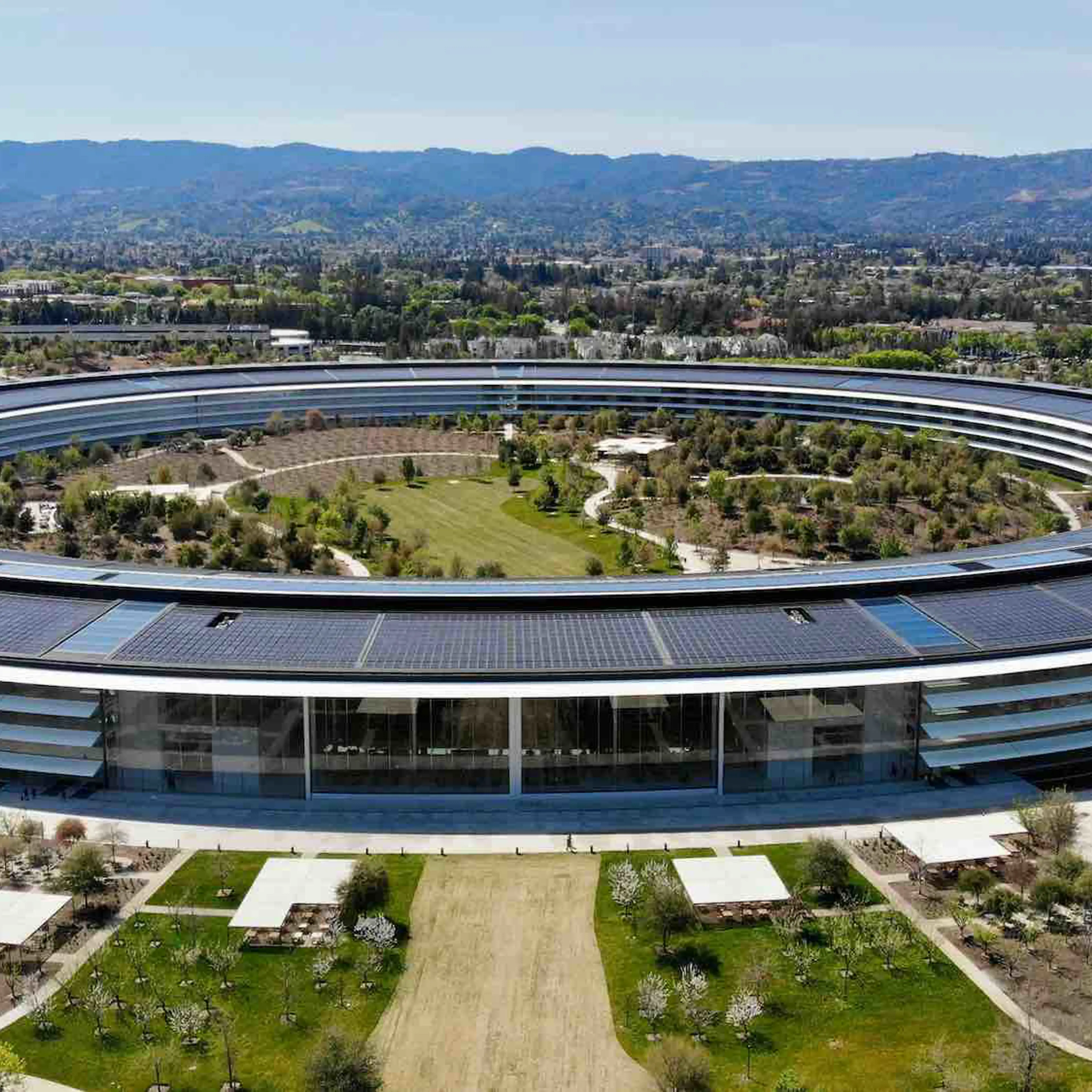 Bird view photo of Apple Headquarters in Silicon Valley